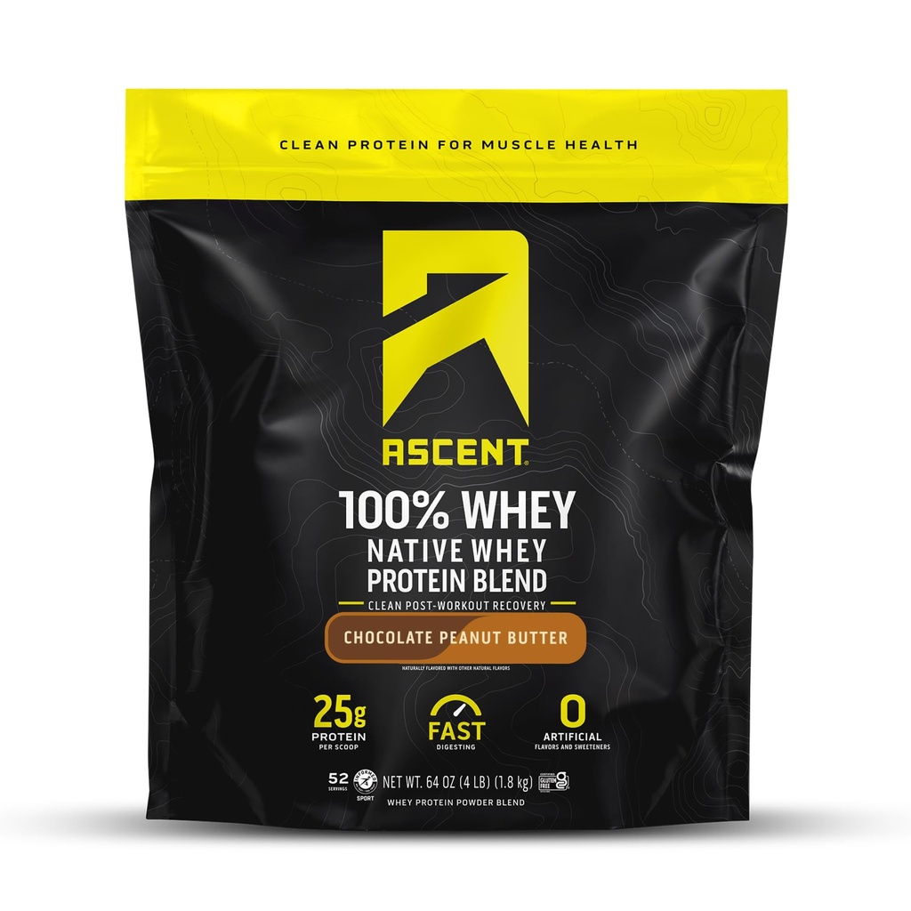 Aspect 100% proszek z białka serwatki - post Workout Izolat białka serwatki, Zero sztucznych aromatów i słodzików, Gluten Free, 5,5g BCAA, 2,6g Leucyna, Essential Amino Acids, Czekoladowy masło orzechowe 4 lb