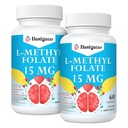 15 mg L metylofolianu (5- MTHF) - aktywnego kwasu foliowego wzbogaconego witaminami B6 i B12- 60 Kapsułki wegetariańskie - Non-GMO, bez glutenu