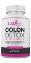 Pure Colon Cleanse & Detox 15 Day Program - Ziołowe Laxative Zaparcia Relief z Psyllium Husk, Cascara Sagrada & Senna Liście - Specjalne Kobiety Material Cleanser przez Ladyme - 30 Kapsułki