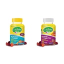 Kulturelle Dzieci Probiotic Gummies dla wieków 2 + - Pomarańczowy i mieszany aromat Berry & Codzienne Probiotyczne dla dzieci + Weggie Fiber Gummies (Wieki 3 +) - 60 Hrabia - Żywność