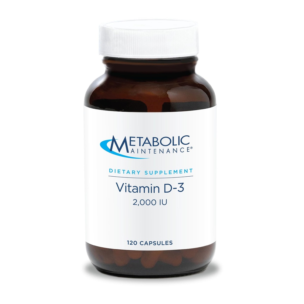 Metaboliczne Utrzymanie Witamina D-3 2000 j. m. - Superior Absorption D3 z Witaminą C - Kość, immunologia, nastroj + Kardioviral Supplement Supplement, No Fillers (120 kapsułki)
