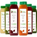 1 dzień Sok Czyszczenie przez surowej fontanny, Wszystkie naturalne Surowy Detox Cleanse, Soki do resetu ciała, Sok zimny Pressed szybko, Świetny sposób, aby Junmpstart Zdrowej diety 6 butelek 12oz