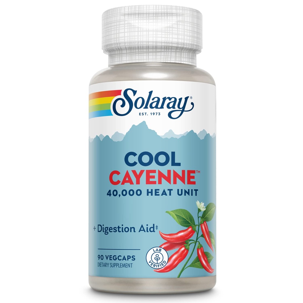 Solaray Cool Cayenne, 90 kapsułek