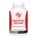 Silver Fern Brand Ultimate Digestive Enzym Supplement - 1 butelka = 90 Kapsułki - Wysoka potencja, Multi Enzym - Digestive Comfort & Food Tolerance - Hemicululaza, Peptydaza, Maltaza, Więcej