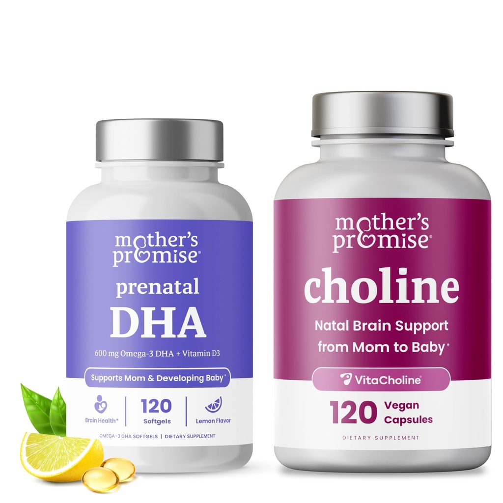 Obietnica matki Prenatal DHA & Cholina Kapsułki Bundle