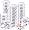 Sieral 4 Pack 7 Day Stackable Pill Organizer Okrągły Pill Organizer Case Stackable Cotygodniowe suplementy Vitamin Indywidualne pojemniki do przechowywania Pudełka Holder Dispenser z lidów dla medycyny podróży, Jasne