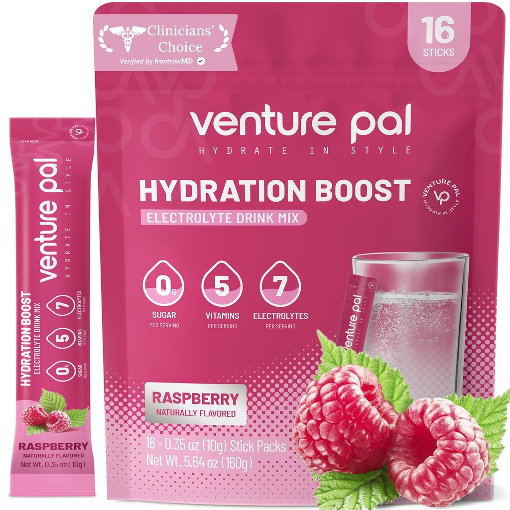 Penture Pal Sugar Free Electrolyte Powder Pakiety - Płynny codzienny IV Drink Mix dla szybkiego nawodnienia & Odzyskiwanie partii 124; 5 Witaminy & 7 Elektrolity 124; Keto Friendly 124; NieGMO 124; Certyfikowany Wegan 124; 16 Sticks
