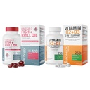 Witamina Bronson K2 (MK7) z suplementem D3 Omega-3 Ryby + Olej krylowy 1000 MG