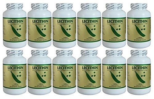 Lecytyna 1200mg, 200 Softgeli (12 opakowań)