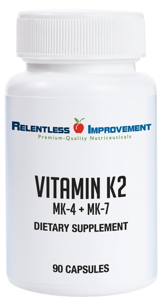 Witamina naturalna K2 MK4 Plus Witamina K2 MK7 Wysoka moc 15,000mcg MK- 4 + 60mcg MK- 7 Wspiera zdrowie kości i tętnicy Vegi- kapsułki Soyfree
