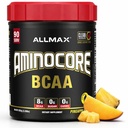 ALLMAX Nutrition AMINOCORE BCAA, Ananas Mango - 945 g Proszek - 8.18 Grams Acids Amin Branched Chain per serving - with B Vitamin - No Fillers or Non-BCAA Aminos - Sugar Free - 90 Servings