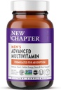 New Chapter Men 's Multivitamin Advanced Formula for Stress, Mózg, Immune, Heart & Energy Support, Wyższe poziomy pełnoporcjowych fermentowanych składników odżywczych dla mężczyzn + Selenium + B Witaminy, 72