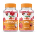 Żywe dzieci z magnezem wapniowym i cynkiem + dzieci z cynku, Gummies Bundle - Great Desting, Suplement witaminy, Gluten Free, GMO Free, Gummy do żucia