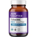 Nowy rozdział Suplement turmerowy + Pomoc na sen - Turmeric Force Nighttime for Sleep Support with Valerian Root + Ginger + NO Black Pepper Needed + Non-GMO Ingredients - 60 kapsułki wegetariańskie