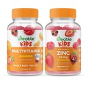 Żywotny Multivitamin Kids + Cynk 25mg Kids, Gummies Bundle - Great Desting, Suplement witaminy, Gluten Free, GMO Free, Gummy do żucia