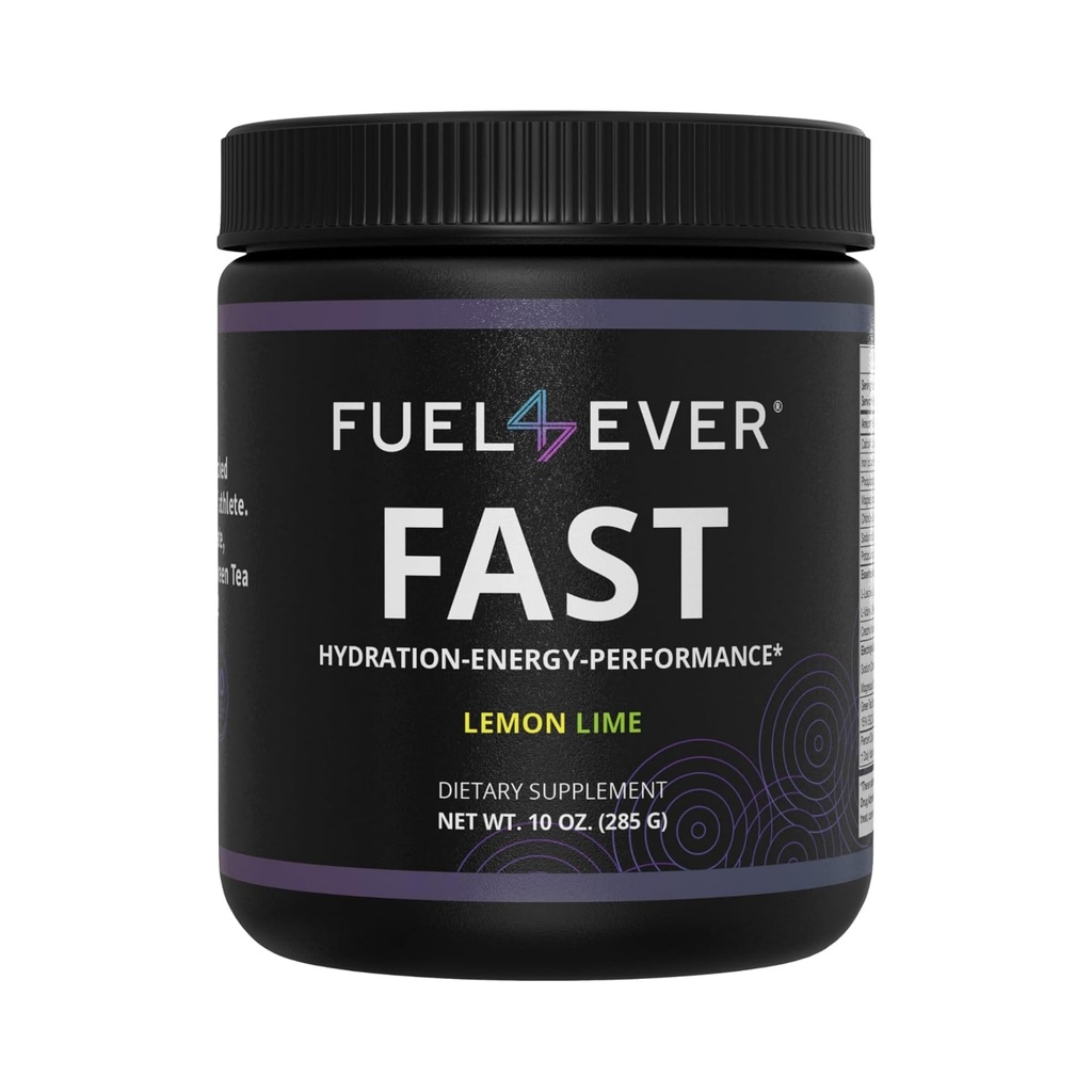 Paliwo 4 Ever Fast Post Electrolyte proszek Pigment 124; z kreatrem, Esential Acids Amino & Green Tea Extract 124; Brak cukru, Brak sztucznych słodzików lub składników 124; Lemon Lime Flavor 30 Służenia