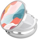 Nipichsha Pill Box, Mały piórnik do torebki i kieszeni, Cute Travel Medicine Organizator, Przenośny pojemnik na leki do przechowywania witamin, Medycyna, Olej rybny i suplement, A03- Wzór stylu sztuki