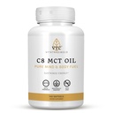 VTC VitaTradingCo. C8 MCT Oil Capsules 124; Naturally Derived Capryl C8 Supplement Equipment 124; Coconut Oil Pills Equipment 124; Trwała energia 124; Keto Friendly, Non GMO Equipment 124; 100 Softgels