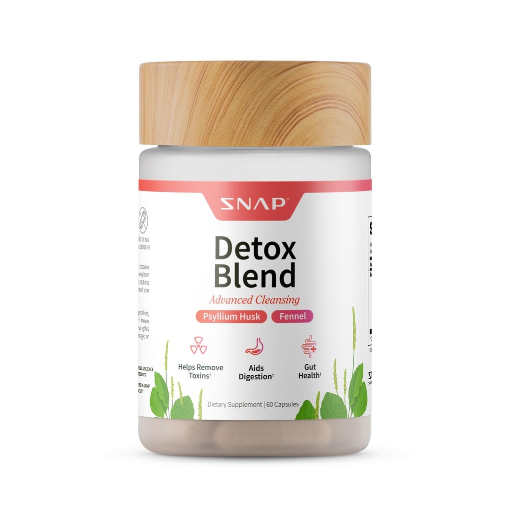 Suplementy Snap Detox Cleanse Kapsułki - Advanced Mieszanka dla Full Body Detox & Cleanse, Flush Out Toxins, Poprawa trawienia & Gut Zdrowie, Oczyszczenie i Detox, Licorice & Ginger Root (60 Kapsułki)