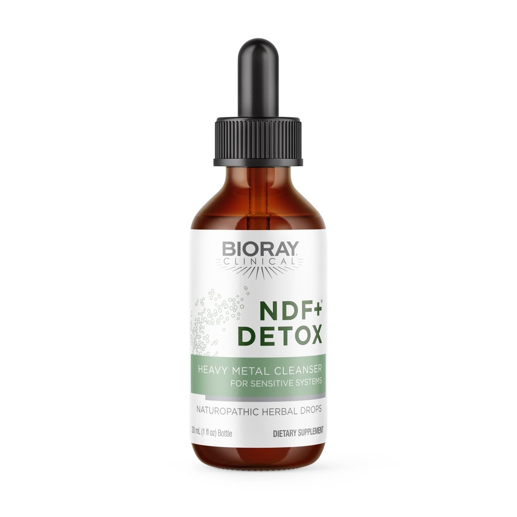 BIORAY Kliniczny NDF Plus - 1 fl oz - Naturalnie usuwa toksyny z ciała - Non-GMO, wegetarianin, Gluten Free