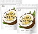 D3 + K2 Coconut Oil Soft Gels, Vitamin D3 10000 iu Plus K2 (MK-7) 200 mcg, Vitamin D3 K2 Supplement Softgels, Replenish Vitamin D3 K2 Coconut Oil Softgels 300 Gels