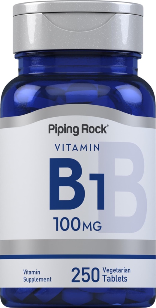 Pining Rock Witamina B1 100mg XI124; 250 Tabletki XI124; Suplement tiaminy XI124; Wegetarianin, Non-GMO, Gluten Free