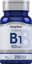 Pining Rock Witamina B1 100mg XI124; 250 Tabletki XI124; Suplement tiaminy XI124; Wegetarianin, Non-GMO, Gluten Free