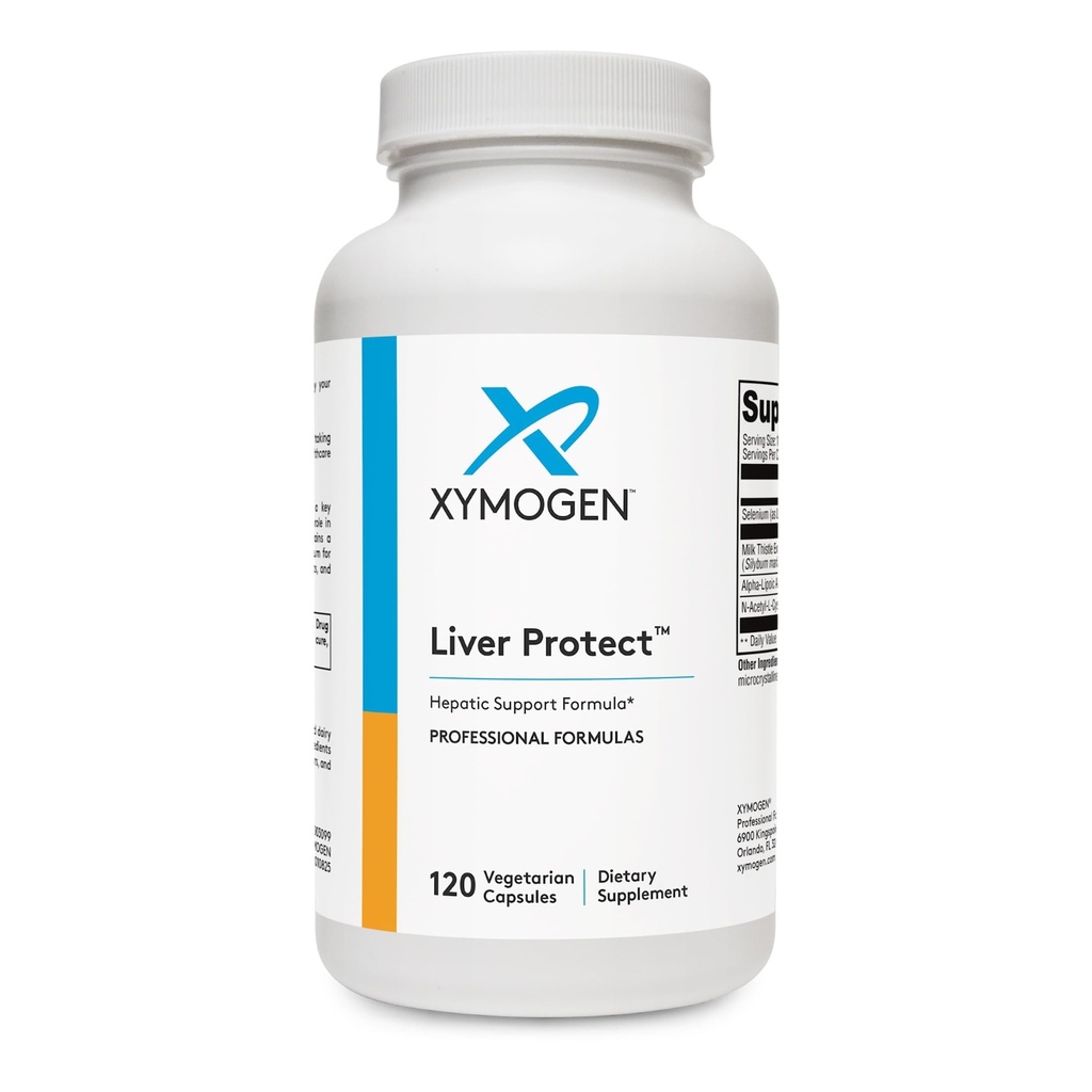 XYMOGEN Wątroba Ochrona - Wspiera wątrobę Zdrowie + Glutation Production - Wyciąg Thistle mleka, ALA Alpha- Lipoic Acid, N- Acetyl- L- Cysteine, Selenium L- Selenometionine (120 kapsułki)