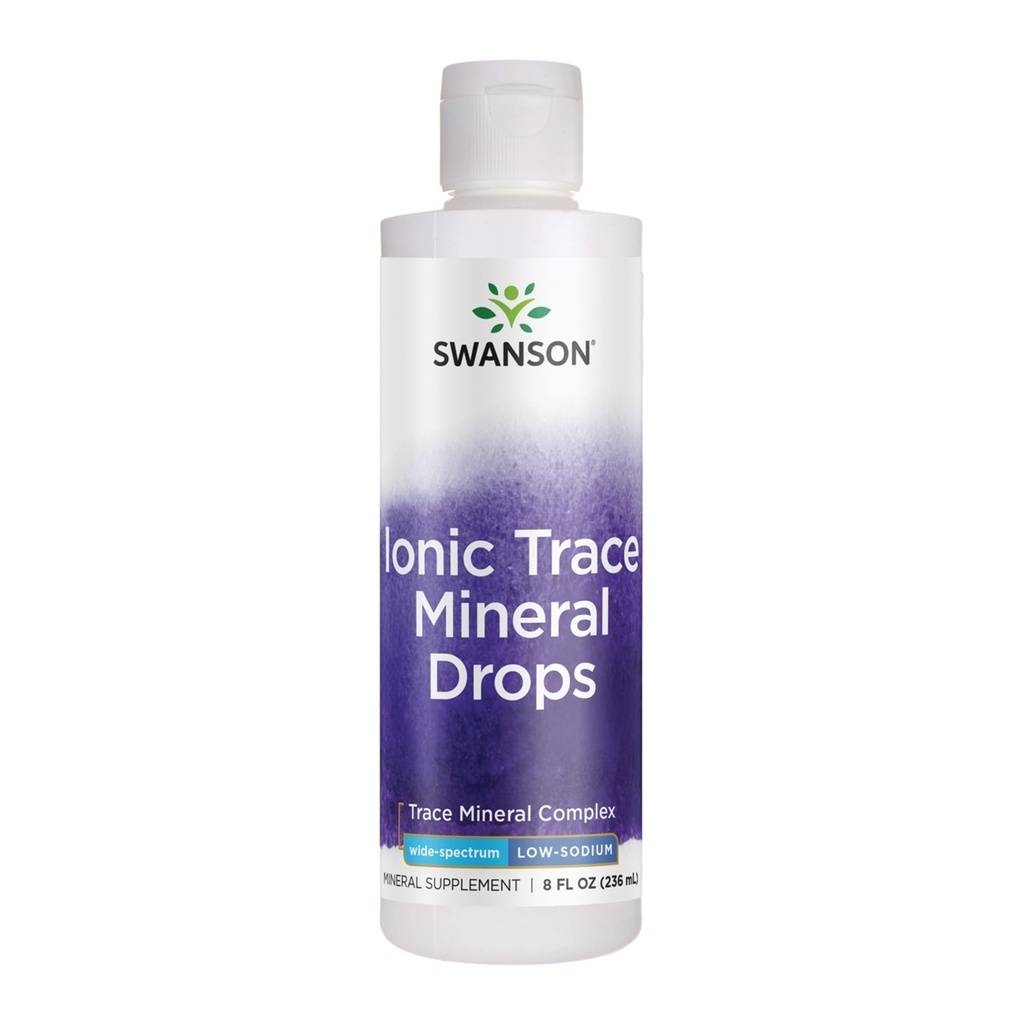 Swanson Concentrace Trace Mineral Drops 8oz- Kompletny kompleks mineralny dla energii, Nawodnienie, i równowagi elektrolitowej ponad 72 Wysoka absorpcja jonicznych minerałów takich jak magnez, Potas, Wapń (2 Pack)