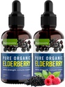 Organiczny syrop Elderberry, 60 Day Supply, Black Liquid Drops for Immune Support, Sambucus Elderberry Syrop - Liquid Extract Drops for Kids & Adult - Extra Force (2 Pack)