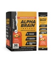 ONNIT Alpha Brain Instant Peach Flavor - Nootropowe uzupełnienie pamięci booster mózgu - for Focus, Energy & Clarity - Alpha GPC Choline, Cats Claw, L- Theanine, Bacopa - 30ct