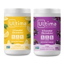 Ultima Replenisher Electrolyte Powder Drink Bundle - Cukier wolny - Lemoniada i winogrona, 90 Słupki - Proszek nawadniający - 6 Kluczowe elektrolity i minerały śladowe - Keto Friendly, Nie-GMO