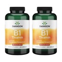 Witamina Swanson B1 (Tiamina) - Promuje zdrowy metabolizm i zapewnia wsparcie energetyczne - Naturalny suplement witaminy wspierający optymalne funkcje komórek Nerve - (250 kapsułek, 100 mg każdy) (2 opakowania)