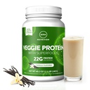 MRM Nutrition Veggie Protein with Superfoods Equipment 124; Vanilla Flavored Equipment 124; 22g Complete Protein Equity 124; Over 8.8g Essential Amino Acis Equipment 124; 13 Superfoods Equipment 124; with Omega 3 and Omega6s Equipment 124; Keto Friendly Equipment 124; 33 Servings