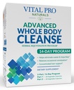 Vital Pro Naturals - Advanced Whole Body Cleanse with Milk Thistle, Magnez, Cape Aloe, i Zioła na sporadyczne zaparcia i zdrowej eliminacji, 2- Część 14 Day Kit, 56 Kapsułki