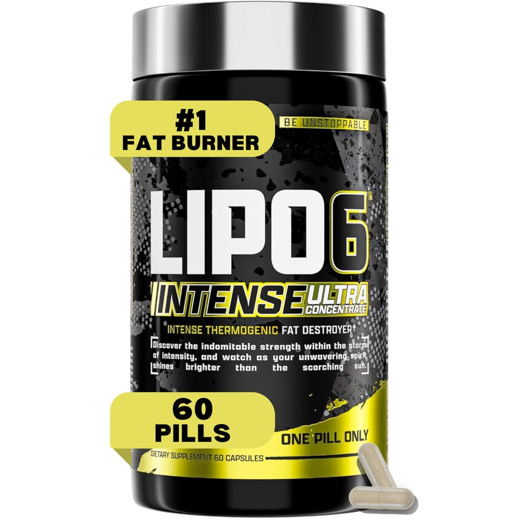 Nutrex Research Lipo6 Black Intense Ultra Koncentrat Termogeniczne spalanie tłuszczu brzusznego dla mężczyzn i kobiet 124; Dieta suplement do odchudzania i Apetite Supressant 124; 60 Diet Pigułki