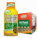 Witamina Energy Immune + Extra Siła Energy Shot Mango 48 Pack, 260mg Naturalna kofeina, Witaminy B-, Citicolina, Zielona herbata, Immunitet i Focus Support, Zero cukru, Gluten- Free 1.93 fl oz