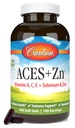 Carlson - ACES + Zn, Witaminy A, C, E + Selenium i cynk, Multiwitamina z cynkiem, Zdrowie komórkowe i wsparcie immunologiczne, Selenium Multivitamina, Przeciwutleniacz, 360 Softgels
