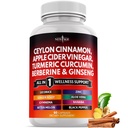 Ceylon Cynamon, Turmeric, Jabłko Cydr Ocet, Ginseng, Aloe Vera, Berberine Plus Banaba, Ginger Root - 60