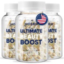 Moerie Hair Growth Supplement for Women & Men - Włosy skóry i paznokci Witaminy z Biotin, Q10 & Minerały - Dla grubszych, Fuller Hair & Hair Loss Treatment - Zaawansowany system dostarczania beadlet - 180 tabletek