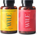 Wile Perimenopauza Wsparcie + Hot Flash Suplementy, 2 -Pack Menopauza Wsparcie dla kobiet, (2) Butelki 60 Kapsułki Każdy, 120 Razem