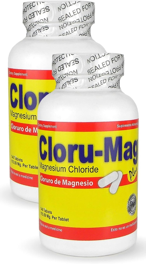 Tabletki chlorku magnezu - CLORU- MAG PLUS 2 Pack - (CLORURO DE MAGNESIO)