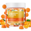 90 Hrabia Glycinate Magnezu Gummies 400mg w / suplement Ashwagandha - Sugar Free Cynk Magnezu Glycinate Supplement Ashwagandha Gummies dla dorosłych Flavor pomarańczowy