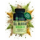 KLEAN MACHINE Cell Block 80 - Naturalny Wegan Testosteron Suplement Wsparcia, Estrogen, DHT & Cortisol Blocker - Prostate Health Supplement with KSM- 66 Ashwagandha - 60 Veggie czapki