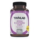 Twinlab Stress B- Complex Caps - Kompletny B- Complex & 1000 mg Witamina C - Suplement wsparcia energetycznego z witaminą B12 i B6- 100 Kapsułki