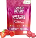 Jednowodzian Gummie - 5g Kreapure Creature per Serving - Wegan - Boost Muscle Strength, Endurance, Recovery & Mental Focus - 90 Gummies, Gluten- Free (Truskawka)