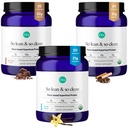 Ora Organic Protein Powder Vanilla, Czekolada i Wanilia Chai Bundle: 21g Roślina na bazie, Wanilia, Wanilia Chai, 20 Słupki + 22g Roślina na bazie, Czekolada, 20 Słupki