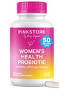Pink Stork Women 's Health Probiotic, 50 Miliard CFU 124; Klinicznie badane Probiotyki 124; Waginal, Gut, Mood, & Hormon Równowaga 124; Yeast & Odor Wsparcie 124; Probiotyczne i Prebiotyczne Mieszanki 124; 30 Kapsułki Vegan