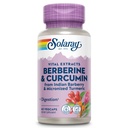 SOLARAY Berberine & Curcumin - Berberine Turmeric Supplement z 20% Mikronized Curcumina z Turmeric Root - Herbal Wellness Support - Non-GMO, Wegan, Gluten Free, 60- Day Guarantee, 60 Służenie